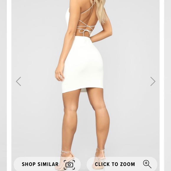 White Mini Dress - Picture 2 of 2
